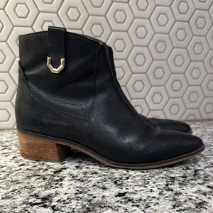 Cole Haan Grand Black Leather Ankle Boots